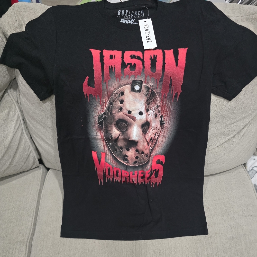 Black and Red Graphic T-Shirt Jason Voorhees